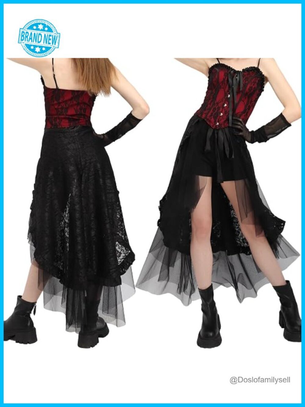 Tulle Lace Ruffled Overskirt Bustle Skirt with Drawstring
